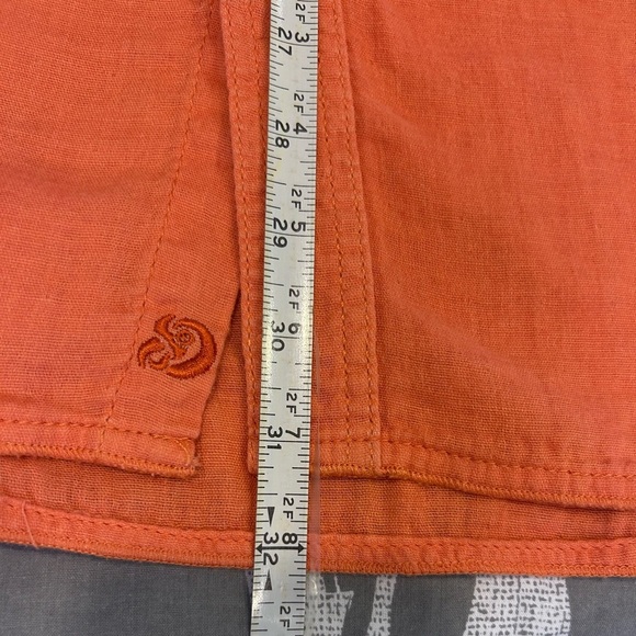 🔥”Margaritaville” Men’s Orange Casual Button Down Short Sleeved Shirt w/ Pockets - Picture 6 of 11